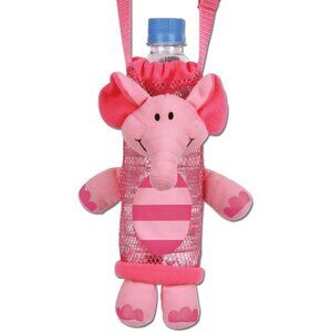 Plush Elephant Water Bottle Holder With Adjustable Strap